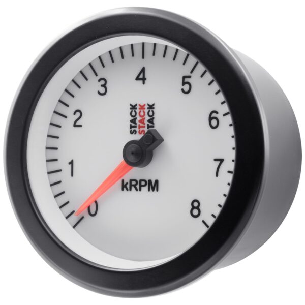 TACHOMETER, SPORT, 88MM, WHITE, 0-8K RPM