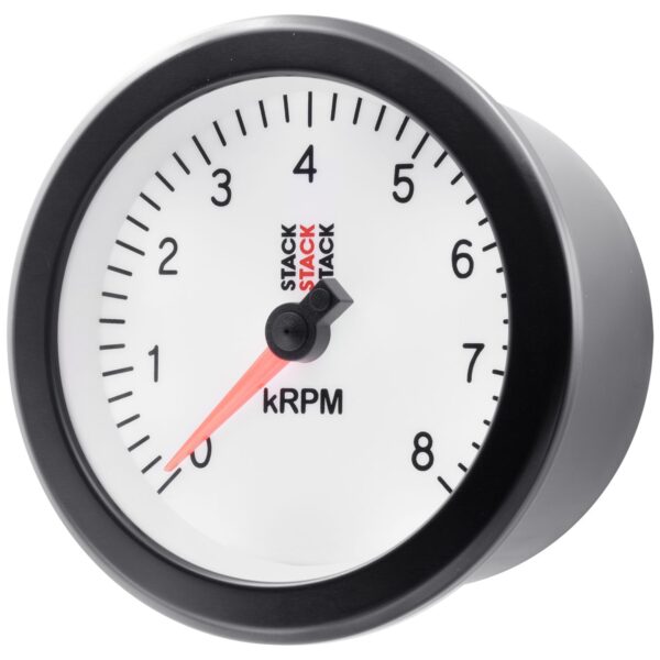 TACHOMETER, SPORT, 88MM, WHITE, 0-8K RPM