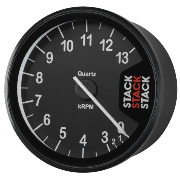 TACHOMETER, CLUBMAN, 80MM, BLACK, 0-3-13K RPM