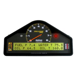 MULT-FUNCTION DISPLAY LOGGER, DRAG RACING, BLACK, 0-8K RPM