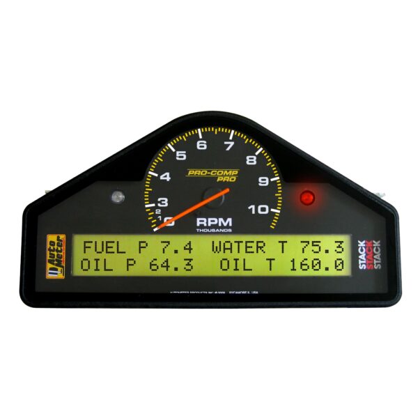 MULT-FUNCTION DISPLAY LOGGER, DRAG RACING, BLACK, 0-3-10.5K RPM
