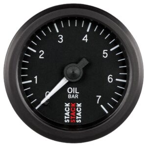 OIL PRESS, MECHANICAL, 52MM, BLACK, 0-7 BAR, M10 (M)