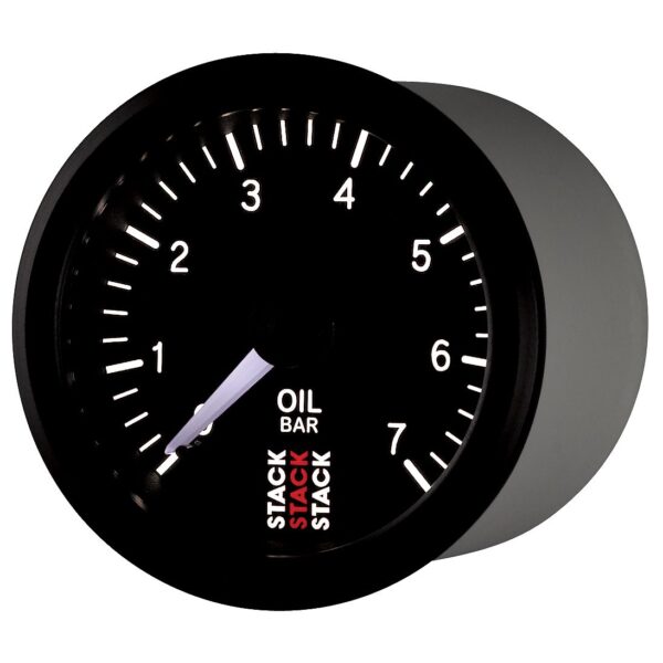 OIL PRESS, MECHANICAL, 52MM, BLACK, 0-7 BAR, M10 (M)