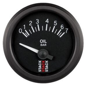 OIL PRESS, ELECTRIC, 52MM, BLACK, 0-7 BAR, M10 (M)