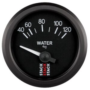 WATER TEMP, ELECTRIC, 52MM, BLK, 40-120 Celsius, M10 MALE