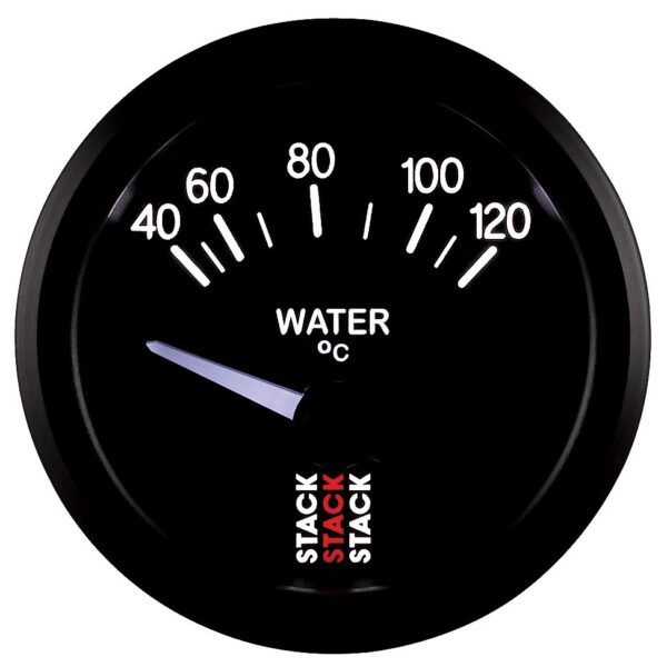 WATER TEMP, ELECTRIC, 52MM, BLK, 40-120 Celsius, M10 MALE