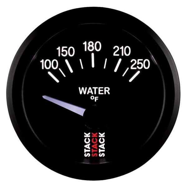 WATER TEMP, ELECTRIC, 52MM, BLK, 100-250 Farinihieht, 1/8 in. NPTF