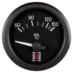 OIL TEMP, ELECTRIC, 52MM, BLK, 60-150 Celsius, M10 MALE