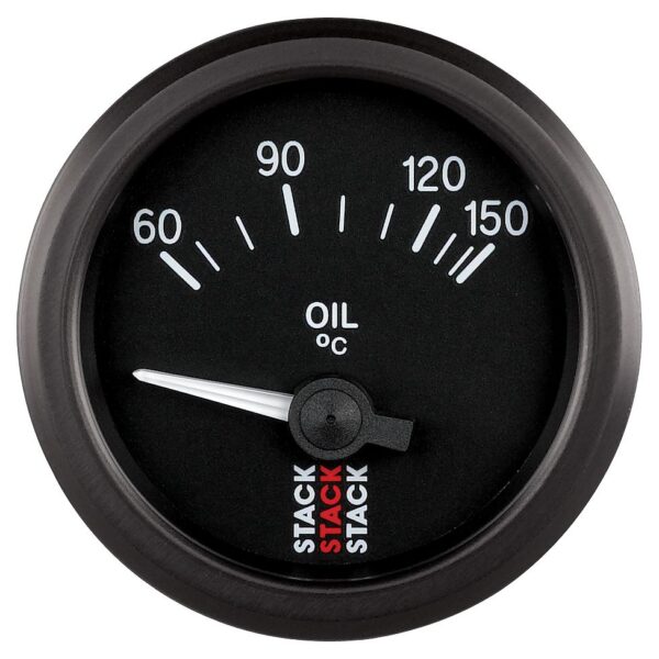 OIL TEMP, ELECTRIC, 52MM, BLK, 60-150 Celsius, M10 MALE