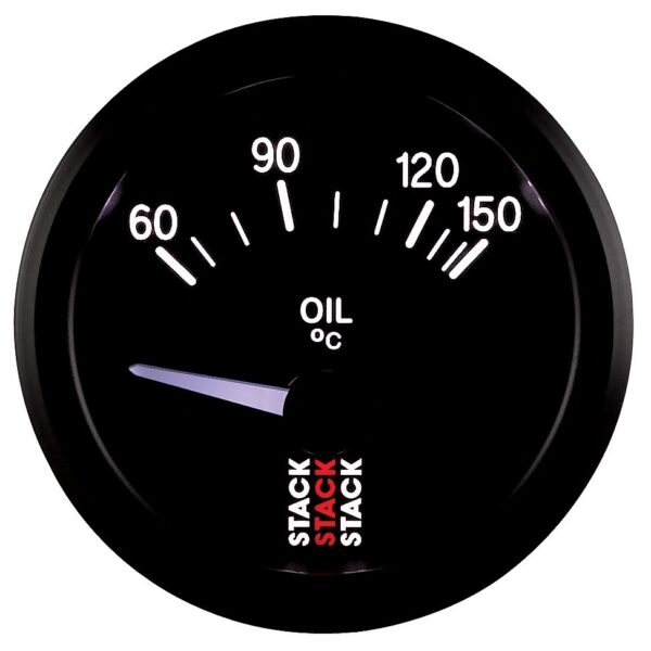OIL TEMP, ELECTRIC, 52MM, BLK, 60-150 Celsius, M10 MALE