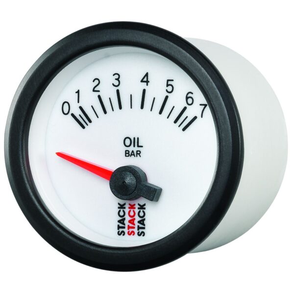 OIL PRESS, ELECTRIC, 52MM, WHT, 0-7 BAR, M10 MALE