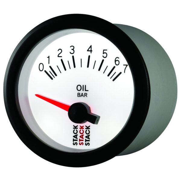OIL PRESS, ELECTRIC, 52MM, WHT, 0-7 BAR, M10 MALE
