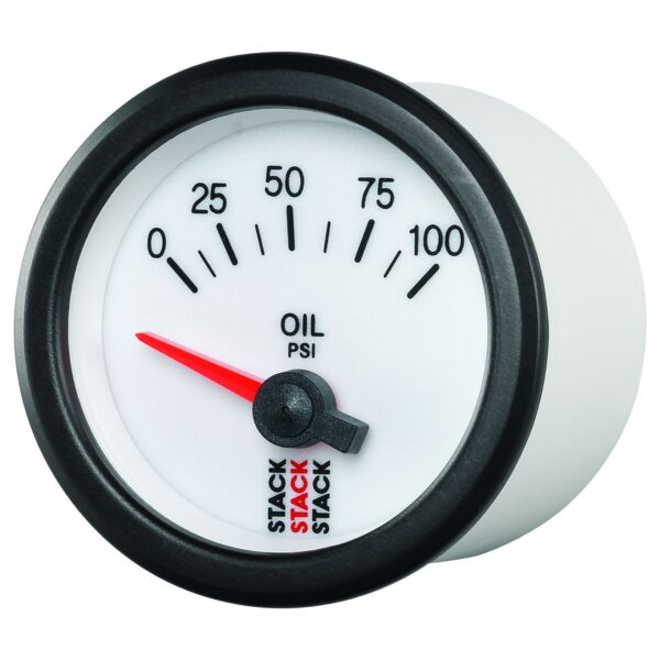 OIL PRESS, ELECTRIC, 52MM, WHT, 0-100 PSI, 1/8 in. NPTF