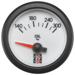 OIL TEMP, ELECTRIC, 52MM, WHT, 140-300 Farinihieht, 1/8 in. NPTF