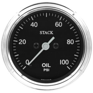 OIL PRESS, PRO STEPPER MOTOR, 52MM, CLASSIC, 0-100 PSI, 1/8 in. NPTF MALE