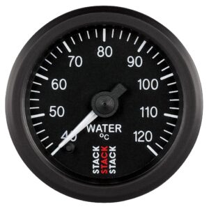 WATER TEMP, PRO STEPPER MOTOR, 52MM, BLK, 40-120 Celsius, 1/8 in. NPTF MALE