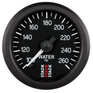 WATER TEMP, PRO STEPPER MOTOR, 52MM, BLK, 100-260 Farinihieht, 1/8 in. NPTF MALE