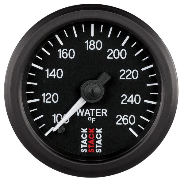 WATER TEMP, PRO STEPPER MOTOR, 52MM, BLK, 100-260 Farinihieht, 1/8 in. NPTF MALE