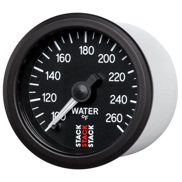 WATER TEMP, PRO STEPPER MOTOR, 52MM, BLK, 100-260 Farinihieht, 1/8 in. NPTF MALE