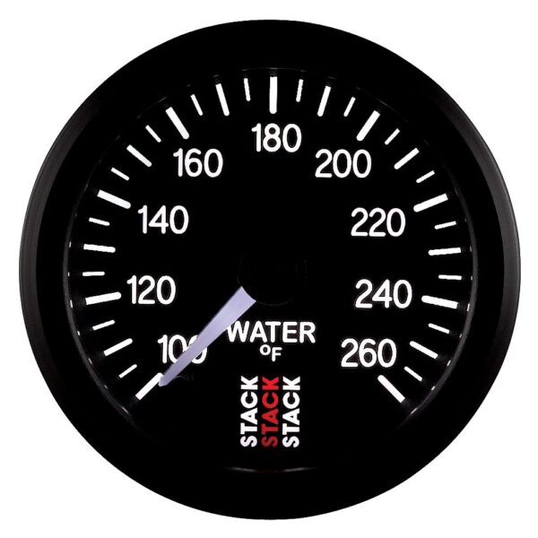WATER TEMP, PRO STEPPER MOTOR, 52MM, BLK, 100-260 Farinihieht, 1/8 in. NPTF MALE