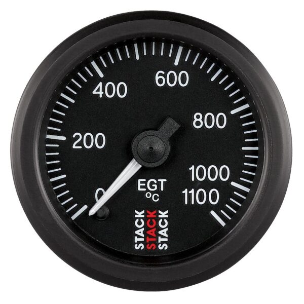 EXHAUST GAS TEMP, PRO STEPPER MOTOR, 52MM, BLK, 0-1100 Celsius
