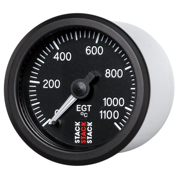 EXHAUST GAS TEMP, PRO STEPPER MOTOR, 52MM, BLK, 0-1100 Celsius