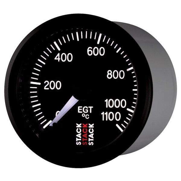 EXHAUST GAS TEMP, PRO STEPPER MOTOR, 52MM, BLK, 0-1100 Celsius