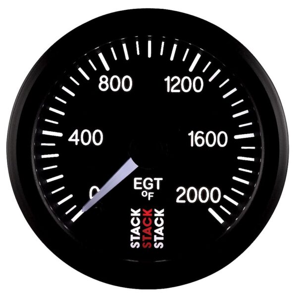 EXHAUST GAS TEMP, PRO STEPPER MOTOR, 52MM, BLK, 0-2000 Farinihieht