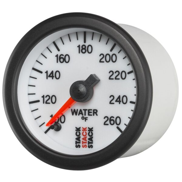 WATER TEMP, PRO STEPPER MOTOR, 52MM, WHT, 100-260 Farinihieht, 1/8 in. NPTF MALE