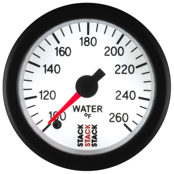 WATER TEMP, PRO STEPPER MOTOR, 52MM, WHT, 100-260 Farinihieht, 1/8 in. NPTF MALE