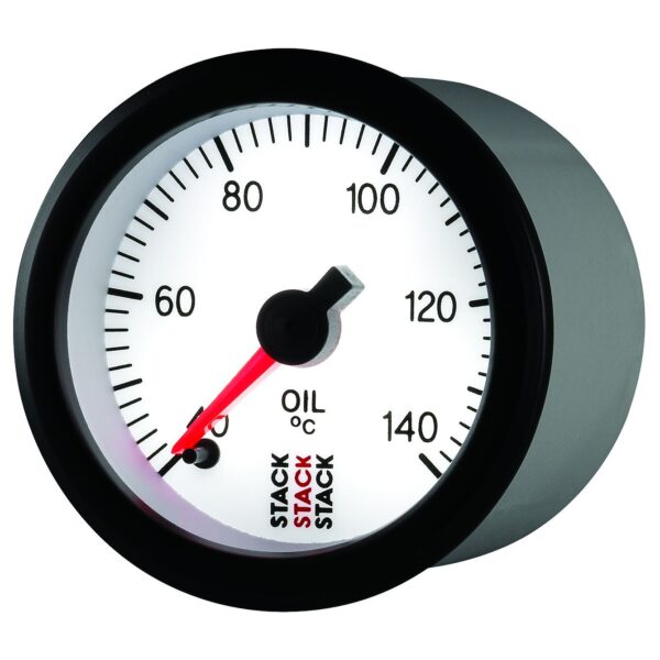 OIL TEMP, PRO STEPPER MOTOR, 52MM, WHT, 40-140 Celsius, 1/8 in. NPTF MALE