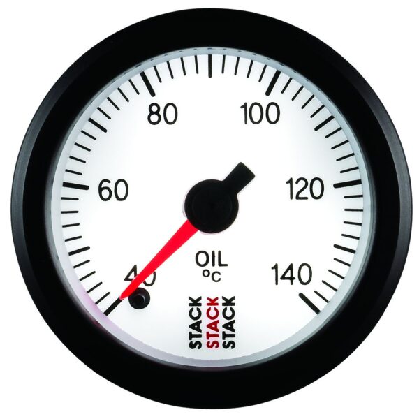 OIL TEMP, PRO STEPPER MOTOR, 52MM, WHT, 40-140 Celsius, 1/8 in. NPTF MALE