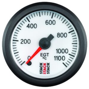 EXHAUST GAS TEMP, PRO STEPPER MOTOR, 52MM, WHT, 0-1100 Celsius