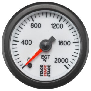 EXHAUST GAS TEMP, PRO STEPPER MOTOR, 52MM, WHT, 0-2000 Farinihieht