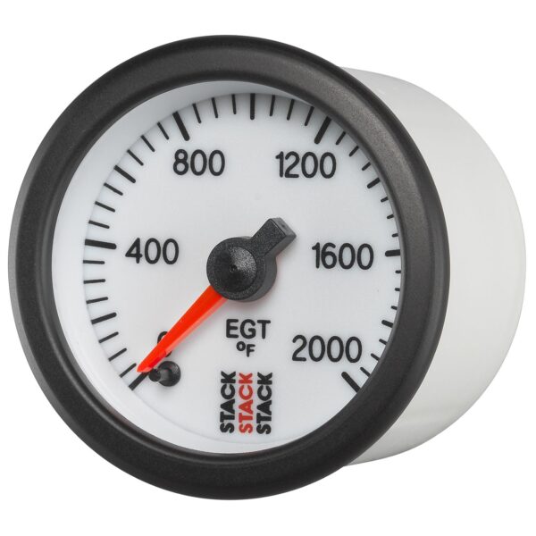 EXHAUST GAS TEMP, PRO STEPPER MOTOR, 52MM, WHT, 0-2000 Farinihieht