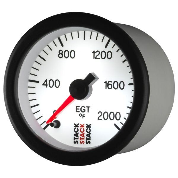 EXHAUST GAS TEMP, PRO STEPPER MOTOR, 52MM, WHT, 0-2000 Farinihieht
