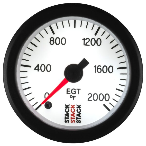 EXHAUST GAS TEMP, PRO STEPPER MOTOR, 52MM, WHT, 0-2000 Farinihieht