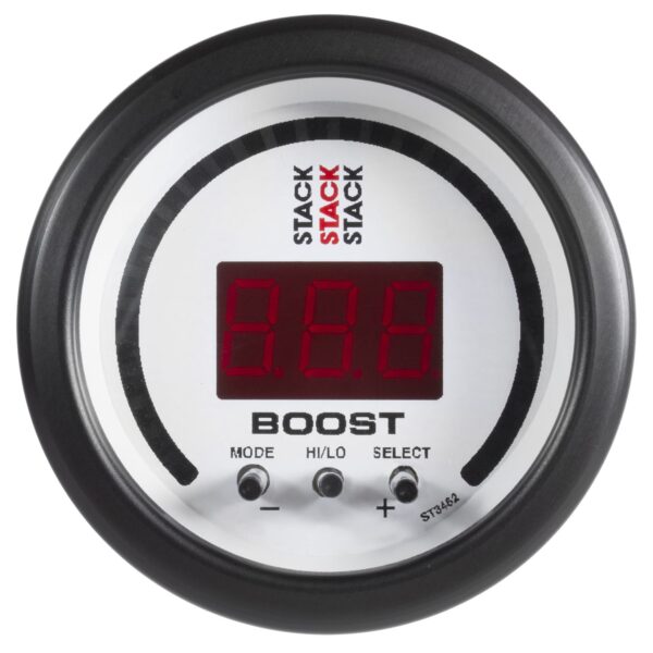 52MM BOOST CONTROLLER, -1 TO +2 BAR (-30INHG TO +30 PSI), STACK WHT