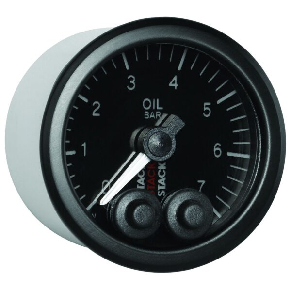 OIL PRESS, PRO-CONTROL, 52MM, BLK, 0-7 BAR, M10 MALE