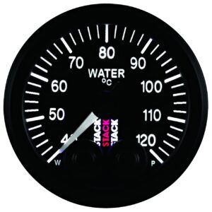 WATER TEMP, PRO-CONTROL, 52MM, BLK, 40-120 Celsius, 1/8 in. NPTF MALE
