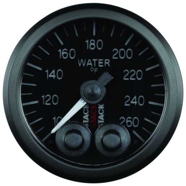 WATER TEMP, PRO-CONTROL, 52MM, BLK, 100-260 Farinihieht, 1/8 in. NPTF MALE