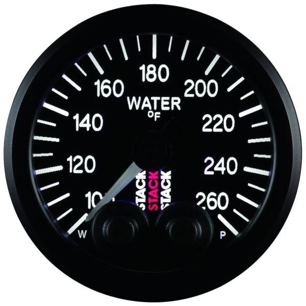 WATER TEMP, PRO-CONTROL, 52MM, BLK, 100-260 Farinihieht, 1/8 in. NPTF MALE