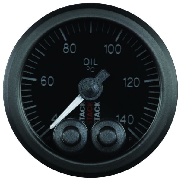 OIL TEMP, PRO-CONTROL, 52MM, BLK, 40-140 Celsius, 1/8 in. NPTF MALE