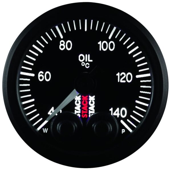 OIL TEMP, PRO-CONTROL, 52MM, BLK, 40-140 Celsius, 1/8 in. NPTF MALE