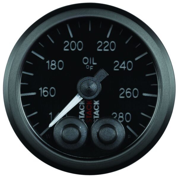 OIL TEMP, PRO-CONTROL, 52MM, BLK, 140-280 Farinihieht, 1/8 in. NPTF MALE