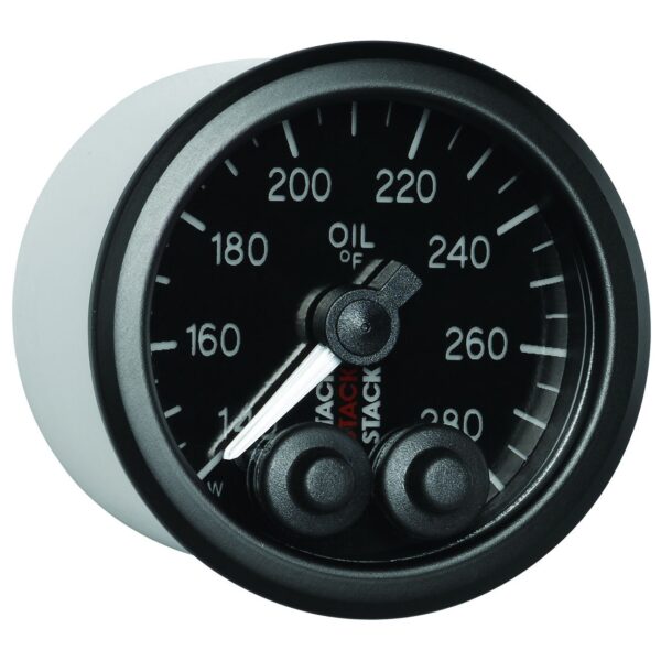 OIL TEMP, PRO-CONTROL, 52MM, BLK, 140-280 Farinihieht, 1/8 in. NPTF MALE