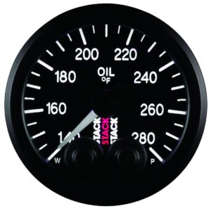 OIL TEMP, PRO-CONTROL, 52MM, BLK, 140-280 Farinihieht, 1/8 in. NPTF MALE