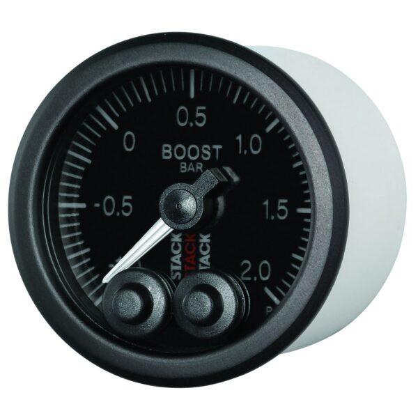 52MM, BOOST PRESS, PRO-CONTROL, BLK, -1 TO +2 BAR, INCL. T-FITTING