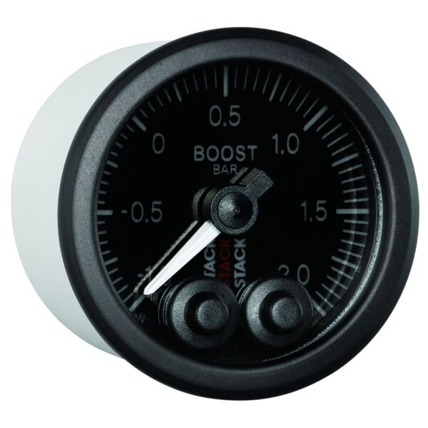 52MM, BOOST PRESS, PRO-CONTROL, BLK, -1 TO +2 BAR, INCL. T-FITTING
