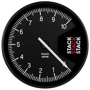 TACHOMETER, PROFESSIONAL, ACTION REPLAY, 125MM, BLK, 0-10K RPM